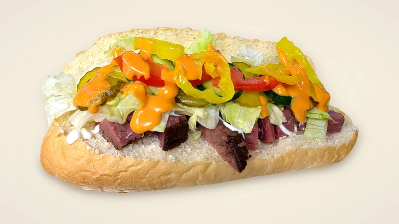 Cheesy Beef Melt sub for group lunch orders in Irving