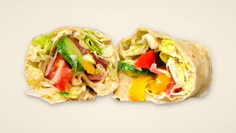 Tiffins ToGo vegetarian Hummus Wrap in Las Colinas